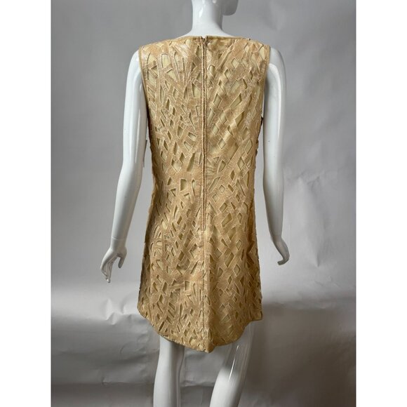 Tadashi Shoji Gold Sequin & Bead Embellished Sleeveless Dress Size 6 NWT - Picture 3 of 16